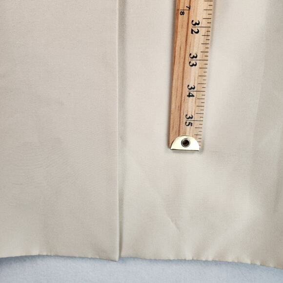 Ann Taylor 100% Cream Silk Sleeveless Vintage Dress & Coat Set  Women’s Size 6 - Picture 14 of 16